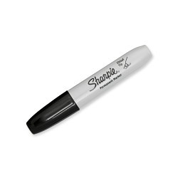 Sharpie® 38201 Permanent Marker, 5.3 mm Tip, Chisel Tip, Black